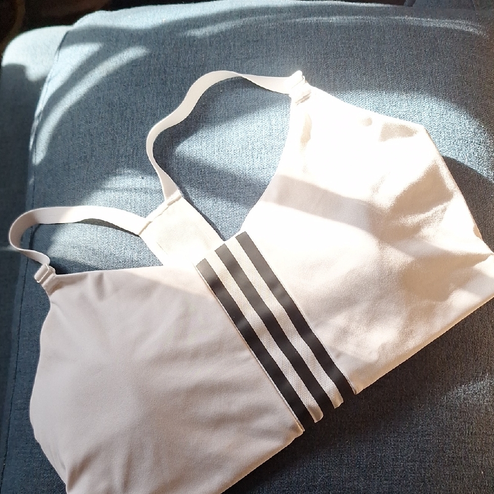 Women's Adidas Bralette with Black Stripes